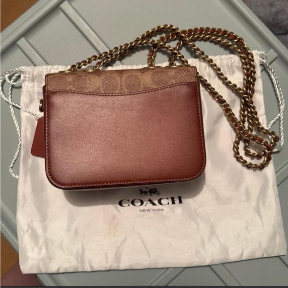 Coach Mini Tea rose Madison Purse in Tan/Brown - Picture 3 of 4